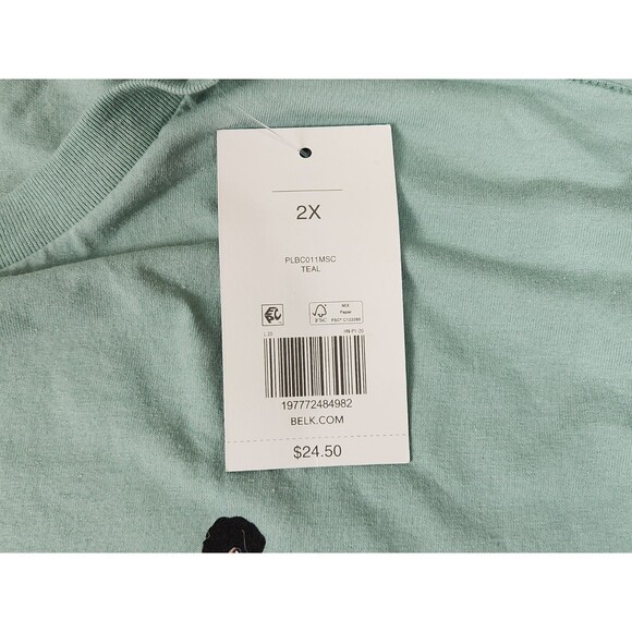 Crown & Ivy ~ Men's Short Sleeve T-Shirt ~ Color Teal ~ Size 2XL ~ NWT - Picture 7 of 9